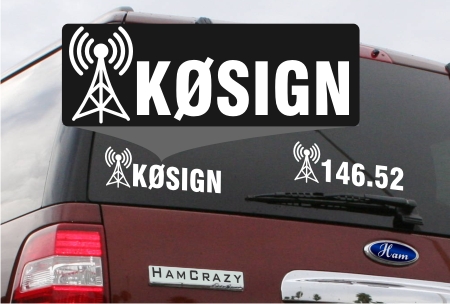 Antenna Callsign Window Decal Antenna Callsign Window Decal